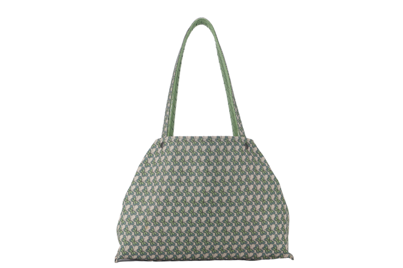 BOTTEGA VENETA REVERSIBLE TOTE (547380) ALOEMINT GREEN LEATHER WITH BUTTERFLY PATTERN WITH DUST COVER