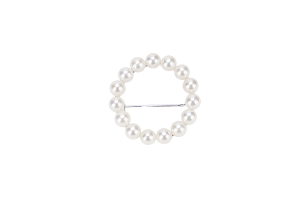 MIKIMOTO PEARL BROOCH 4.3G ROUND 4.5MM SV SETTINGS NO BOX
