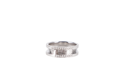 LOVE & CO DIAMOND RING 18K WG SIZE 52 4.6G