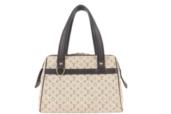 LOUIS VUITTON MINI JOSEPHINE PM BEIGE MINI LIN CANVAS GOLD HARDWARE NO DUST COVER