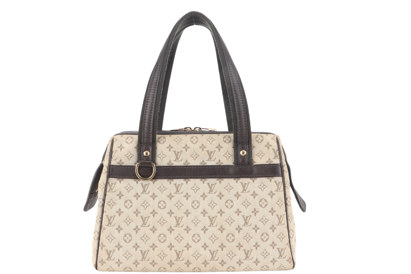 LOUIS VUITTON MINI JOSEPHINE PM BEIGE MINI LIN CANVAS GOLD HARDWARE NO DUST COVER