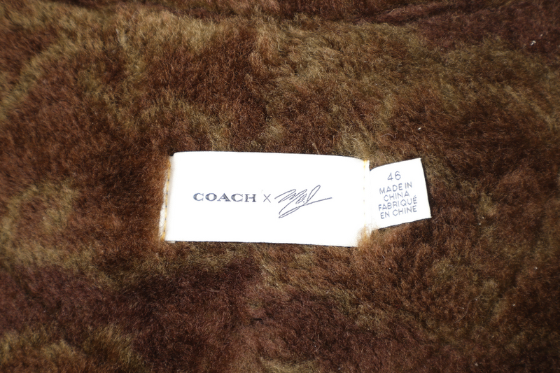 COACH SHEARLING LAMB CALF LEATHER DARK BROWN WINTER JACKET SIZE 46