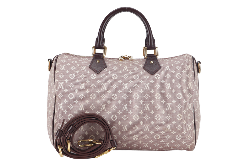 LOUIS VUITTON SPEEDY BANDOULIERE 30 (MB3173) MINI LIN MONOGRAM CANVAS GOLD HARDWARE WITH SLING