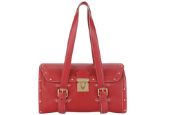 LOUIS VUITTON SUHALI L'EPANOUI GM GERANIUM RED LEATHER GOLD HARDWARE