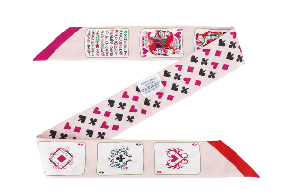 HERMES SILK TWILLY PINK POKER NO BOX