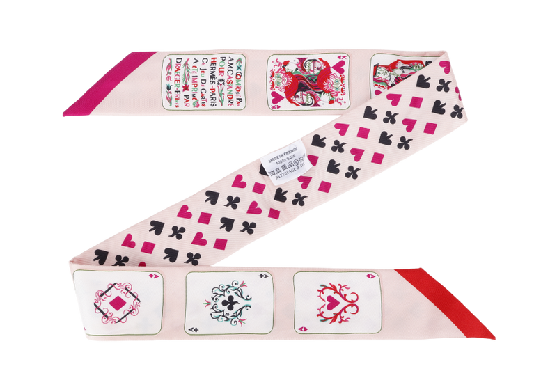 HERMES SILK TWILLY PINK POKER NO BOX