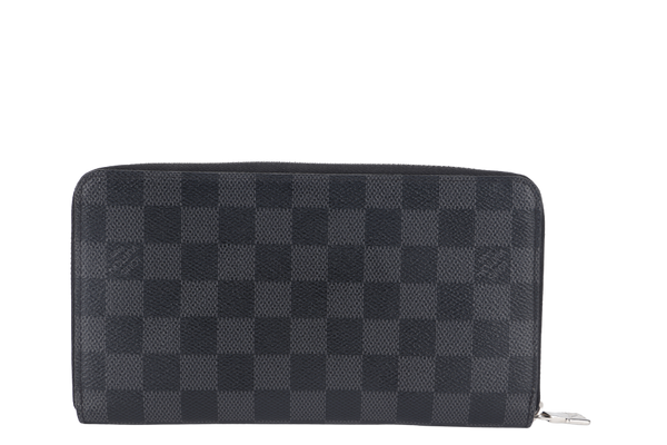 LOUIS VUITTON ZIPPY ORGANIZER (N60111) DAMIER GRAPHITE WITH DUST COVER AND BOX