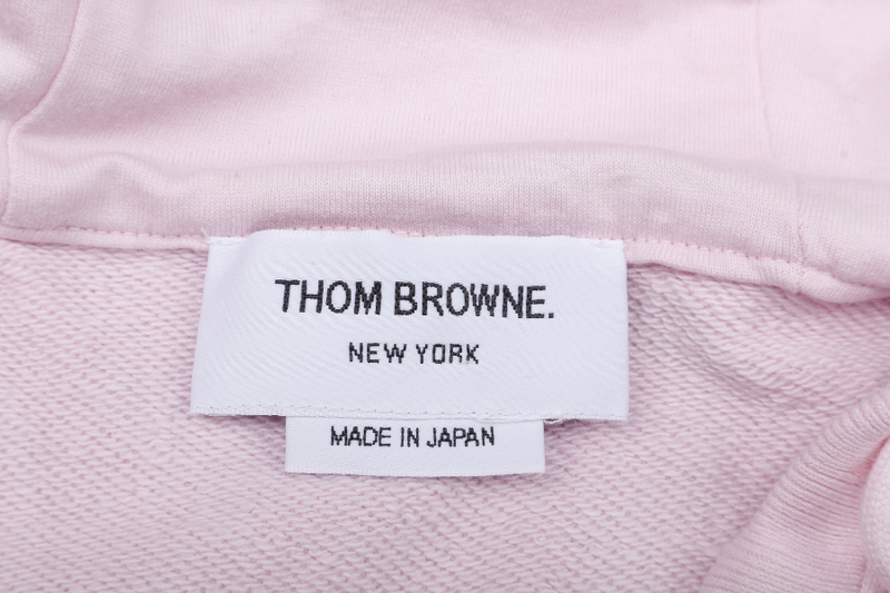 THOM BROWNE WOMEN'S PINK CLASSIC ZIP UP HOODIE 4 BAR SIZE 38