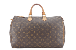 LOUIS VUITTON M41522 SPEEDY 40 MONOGRAM CANVAS GOLD HARDWARE WITH 1 KEY AND PADLOCK WITH DUST COVER