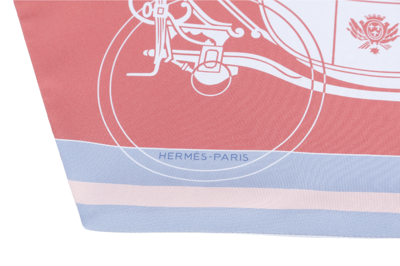 HERMES MAXI TWILLY LIGHT BLUE BURGUNDY WITH BOX