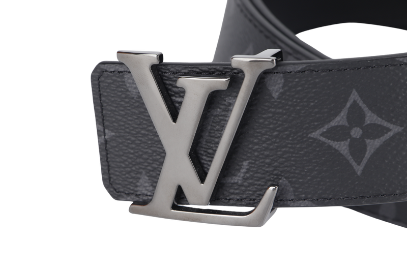 LOUIS VUITTON  INITIALES BELT (M9043) MONOGRAM ECLIPSE SILVER HARDWARE WITH DUST COVER AND BOX