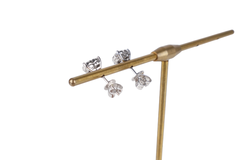 EARRING 750WG DIAMOND PAIR 2.2GM