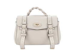 MULBERRY ALEXA LIGHT BEIGE CALF LEATHER BAG GOLD HARDWARE WITH STRAPS AND DUST COVER