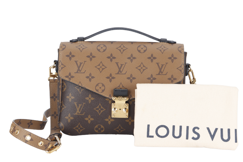 LOUIS VUITTON POCHETTE METIS (M44876) MONOGRAM REVERSE COATED CANVAS WITH DUST COVER