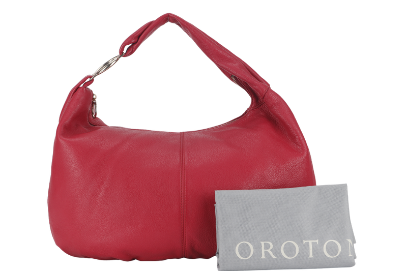 OROTON RED LARGE HOBO BAG WITH DUST COVER