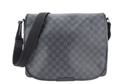 LOUIS VUITTON N58033 DANIEL MESSENGER BAG GM DAMIER GRAPHITE CANVAS SILVER HARDWARE NO DUST COVER