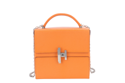 HERMES CINHETIC APRICOT COLOR CHEVRE LEATHER SILVER HARDWARE STAMP C (YEAR 2018) WITH DUST COVER