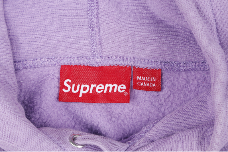 SUPREME LIGHT PURPLE HOODIE SIZE S