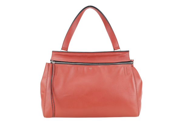 CELINE RED EDGE SHOULDER BAG SILVER HARDWARE NO DUST COVER