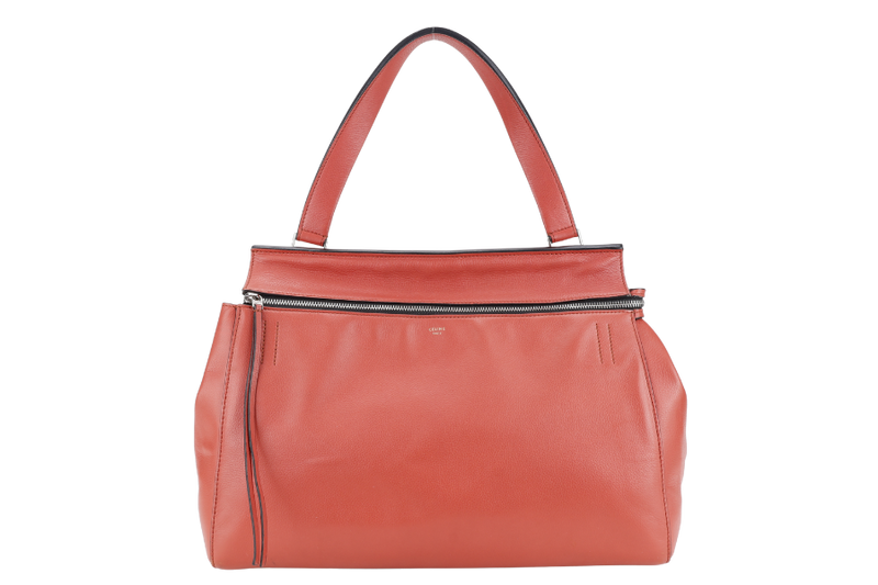 CELINE RED EDGE SHOULDER BAG SILVER HARDWARE NO DUST COVER