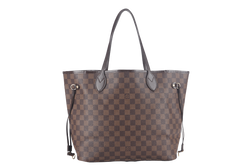 LOUIS VUITTON NEVERFULL MM DAMIER EBENE CANVAS GOLD HARDWARE SP0122 NO DUST COVER