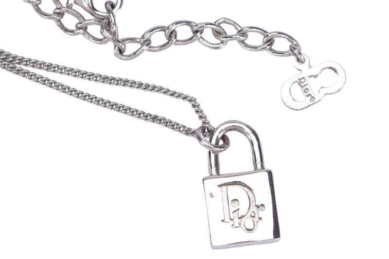 Christian Dior Padlock Pendant Necklace