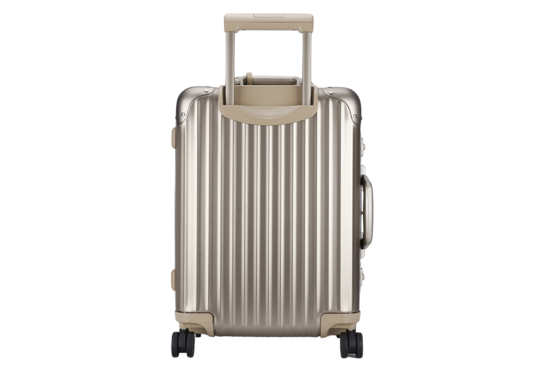RIMOWA CABIN 19_ LUGGAGE IN ALUMINIUM TITANIUM GOLD