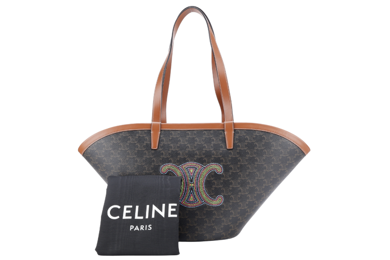 CELINE COUFFIN BAG MEDIUM BLACK LEATHER HANDBAG WITH DUST COVER