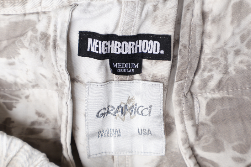NEIGHBORHOOD GRAMICCI FREEDOM OF MOVEMENT CARGO CAMO SHORT PANTS SIZE M