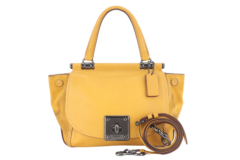 COACH MEDIUM YELLOW DRIFTER HANDBAG RUTHENIUM HARDWARE NO DUST COVER