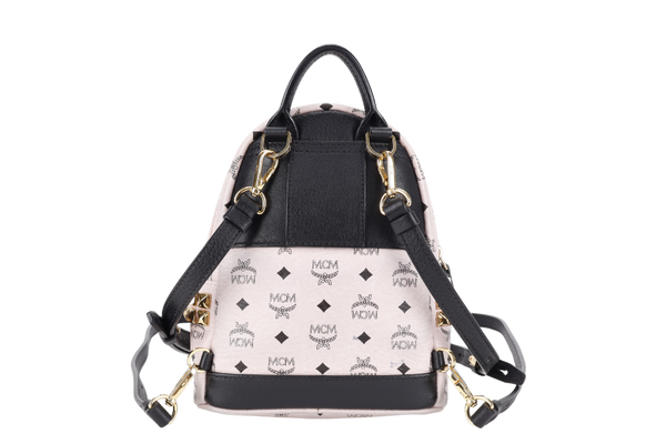 MCM PINK VISETOS STARK BACKPACK WITH STRAPS AND CARD NO DUST COVER