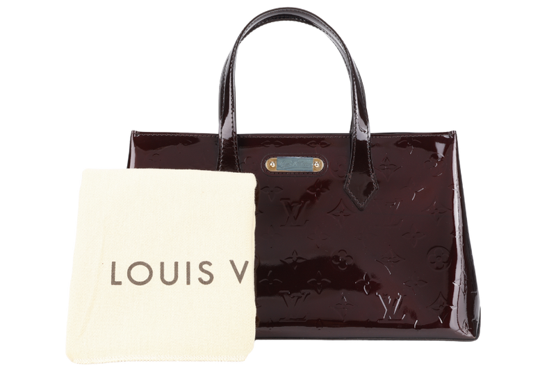 LOUIS VUITTON WILSHIRE PM AMARANTE VERNIS MONOGRAM WITH DUST COVER
