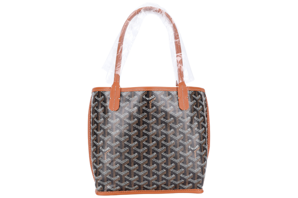 GOYARD ANJOU MINI BAG BLACK AND TAN COLOR WITH DUST COVER