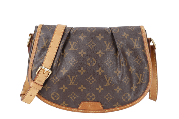 LOUIS VUITTON M40474 MENILMONTANT MONOGRAM CANVAS GOLD HARDWARE NO DUST COVER