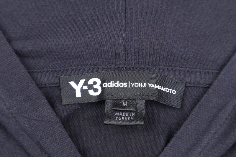 YOHJI YAMAMOTO ADIDAS Y-3 ABSTRACT GRAPHIC HOODIE BLACK SIZE M