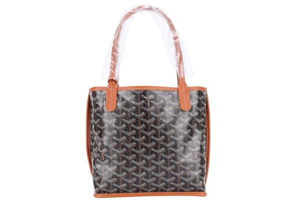 GOYARD ANJOU MINI BAG BLACK AND TAN COLOR WITH DUST COVER