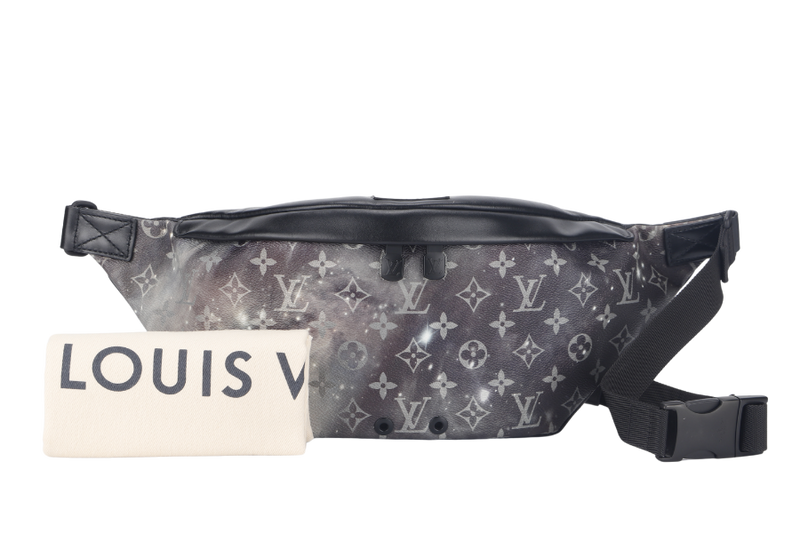 LOUIS VUITTON GALAXY DISCOVERY (M44444) CANVAS MONOGRAM BLACK BUMBAG BLACK HARDWARE WITH DUST COVER