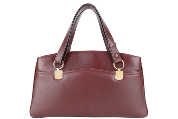 GUCCI GG MARMONT ARLI HANDBAG (550130) MAROON LEATHER GOLD HARDWARE NO DUST COVER