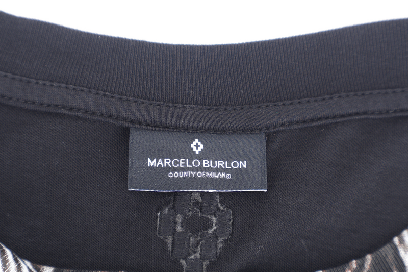 MARCELO BURLON PANTHER BLACK T-SHIRT SIZE M