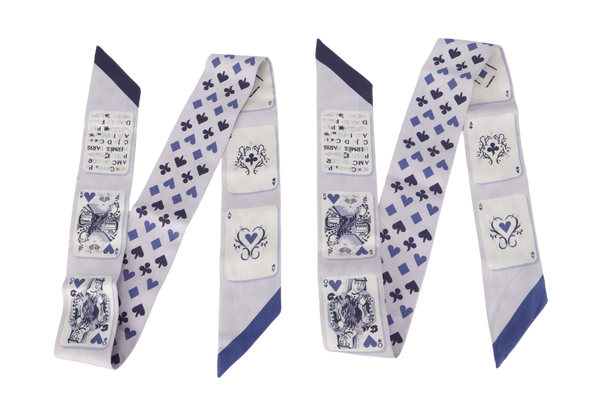 HERMES JEU DE CARTES PLAYING CARD LAVENDER SILK TWILLY NO BOX (1 PAIR)