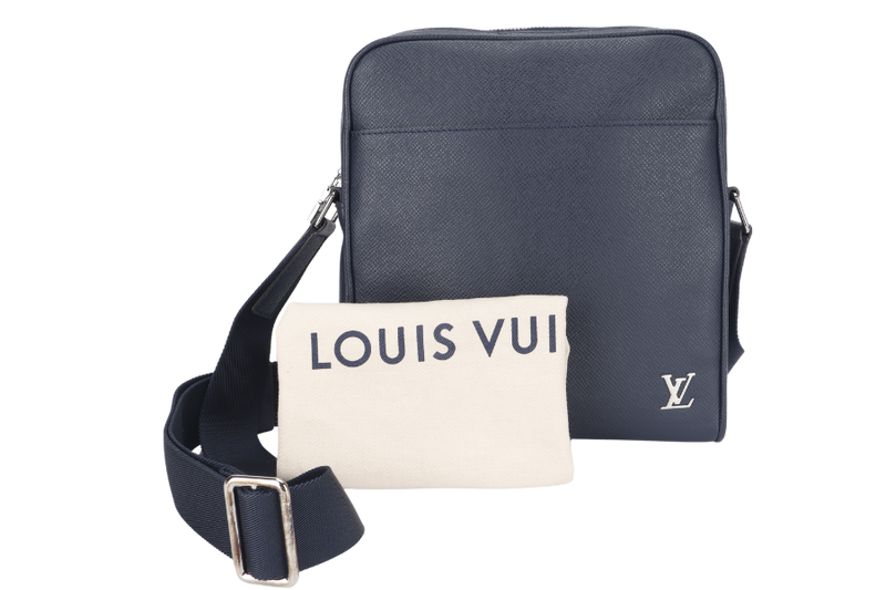 LOUIS VUITTON ALEX MESSENGER BB (M30265) NAVY BLUE TAIGA LEATHER GOLD HARDWARE WITH DUST COVER