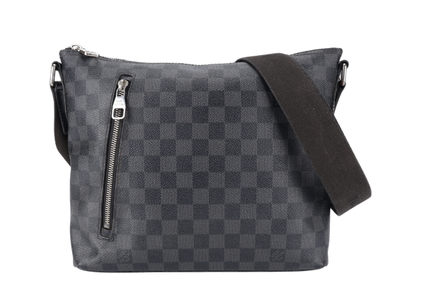 LOUIS VUITTON N41211 MICK PM DAMIER GRAPHITE CANVAS MESSENGER BAG SILVER HARDWARE NO DUST COVER