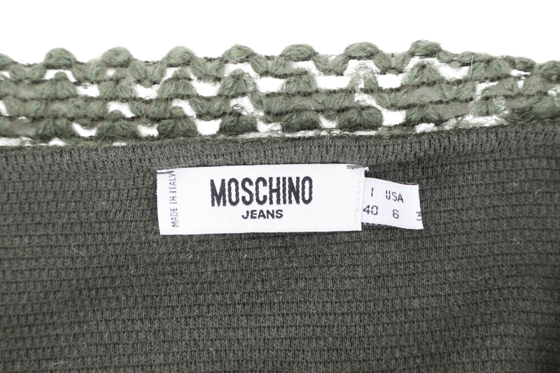 MOSCHINO JEANS GREEN CARDIGAN