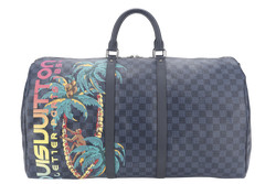 LOUIS VUITTON KEEPALL BANDOULIERE JUNGLE 55 DAMIER COBALT GOLD HARDWARE NO STRAP AND NO DUST COVER