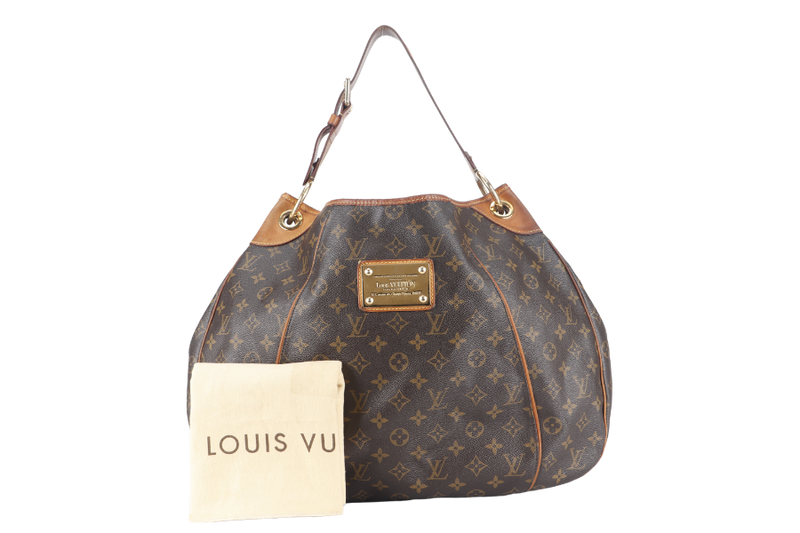 LOUIS VUITTON GALLERIA BAG GM BROWN MONOGRAM CANVAS GOLD HARDWARE WITH DUST COVER