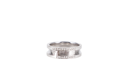 LOVE & CO DIAMOND RING 18K WG SIZE 52 4.6G
