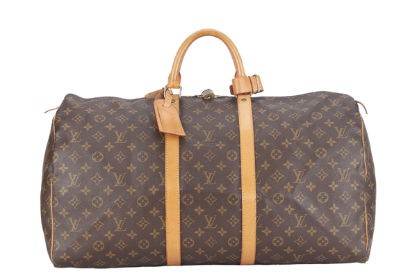 LOUIS VUITTON KEEPALL 55 (M41424) BROWN MONOGRAM CANVAS GOLD HARDWARE SP0974 NO DUST COVER