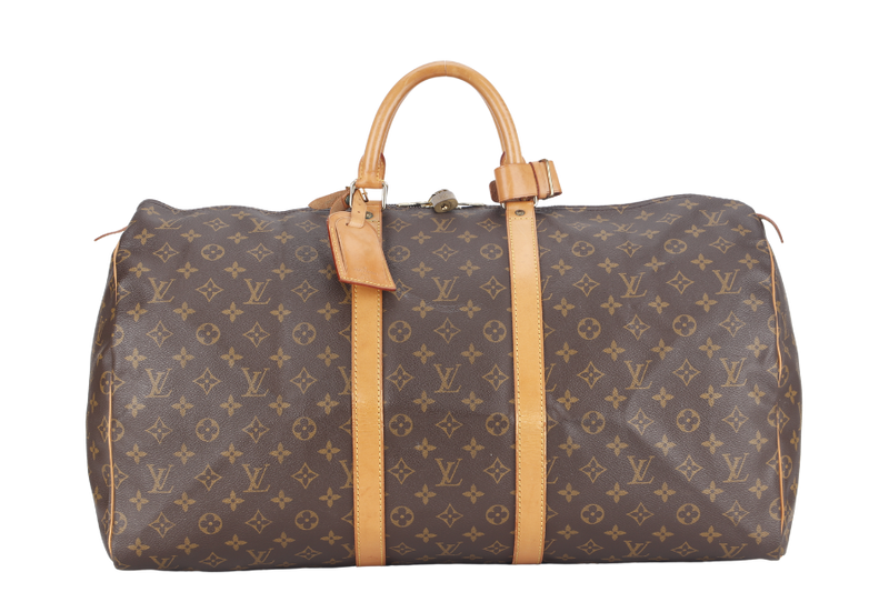 LOUIS VUITTON KEEPALL 55 (M41424) BROWN MONOGRAM CANVAS GOLD HARDWARE SP0974 NO DUST COVER