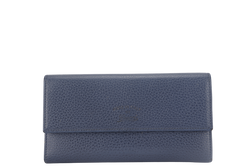 GUCCI LONG WALLET 3544961147 BLUE LEATHER WITH DUST COVER