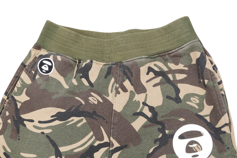 A BATHING APE AAPE CAMO SWEATPANTS GREEN KIDS SIZE 120